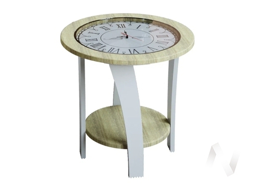 Стол журнальный ЭСТЕТ (дуб сонома/белый жемчуг)