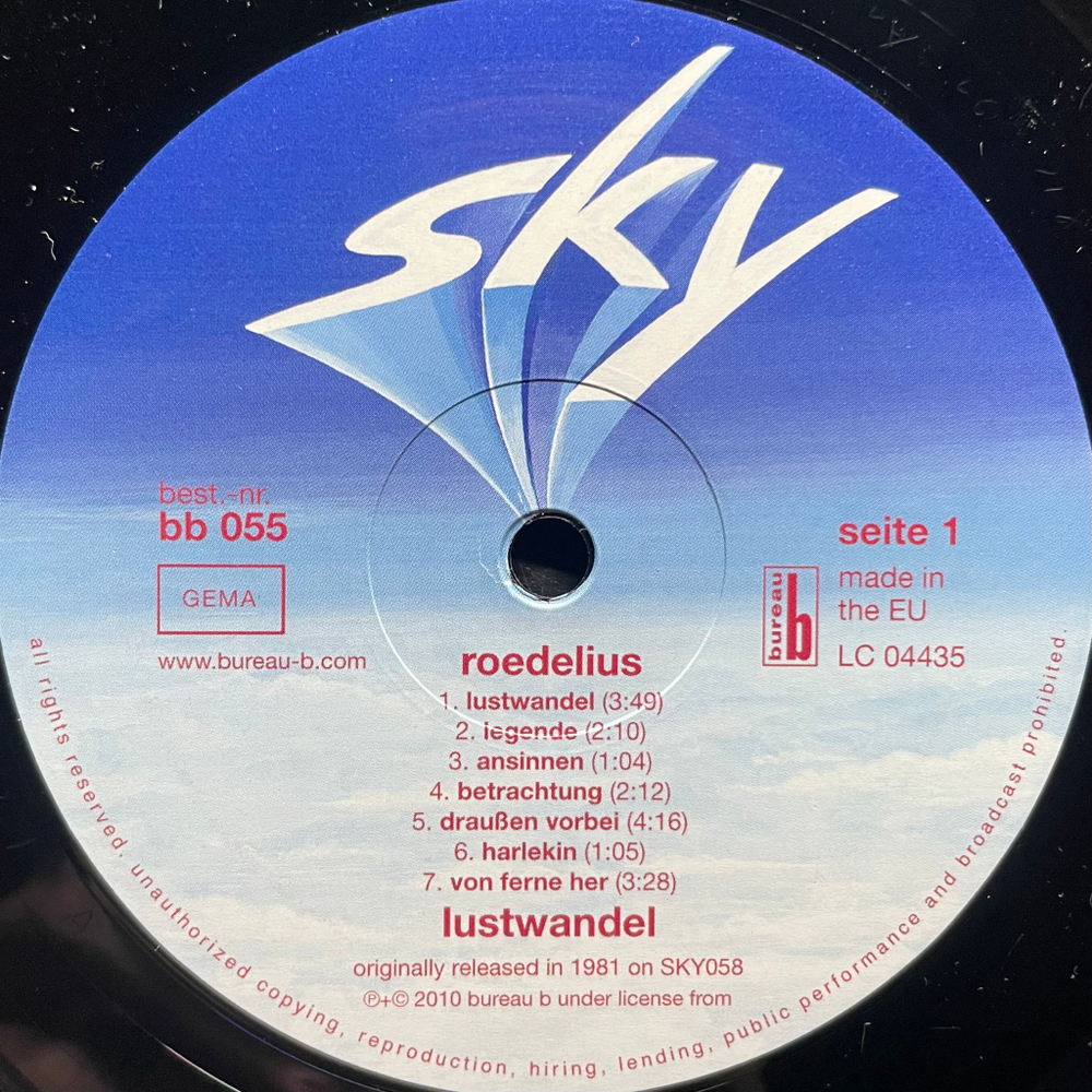 Roedelius ‎– Lustwandel (Европа 2010г.)