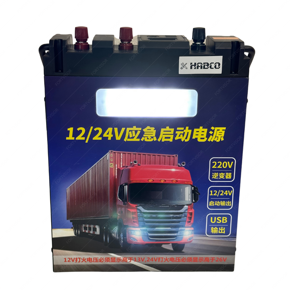 Пускозарядное устройство 3000А 12V-24V, Бустер HABCO (Jump Starter) Портативный аккумулятор 180 000 мАч, Инвертор на 220 В