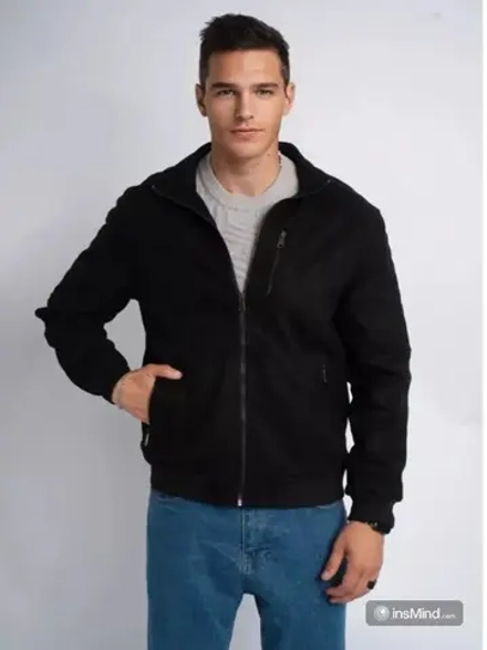 Бомбер замшевый