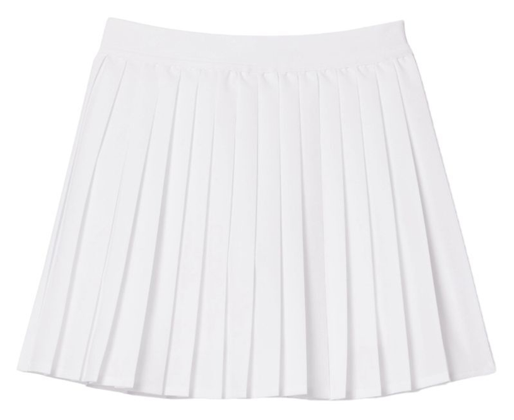 Юбка для девочки теннисная Lacoste Pleated Skirt With Built-In Shorts - белый
