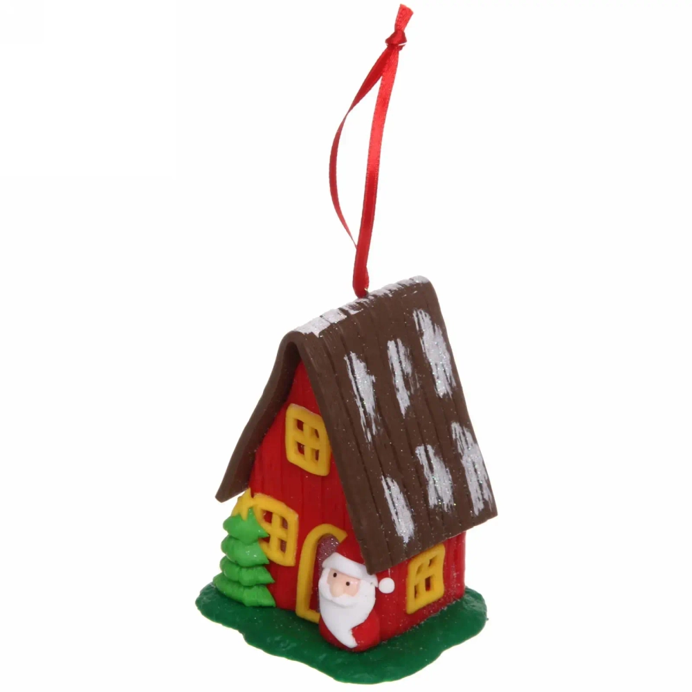 Подвеска Сandy «Новгодний домик» 8,5х7х6 см, в ассортименте