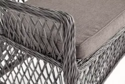 "Латте" диван двухместный из искусственного ротанга, цвет графит