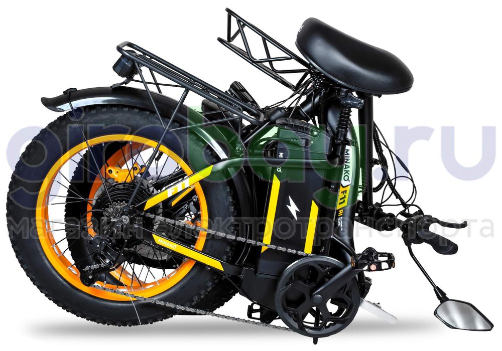 Электровелосипед Minako F11 Pro 2025 года (48V/20Ah) - Оранжевый обод фото №3