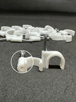 Скобы пластиковая с гвоздем СПК 10 Электро