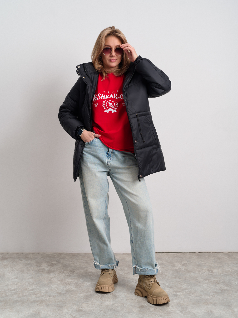 Парка женская демисезонная "Воздух" черный