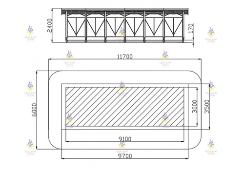 Теневой навес тип 6.9