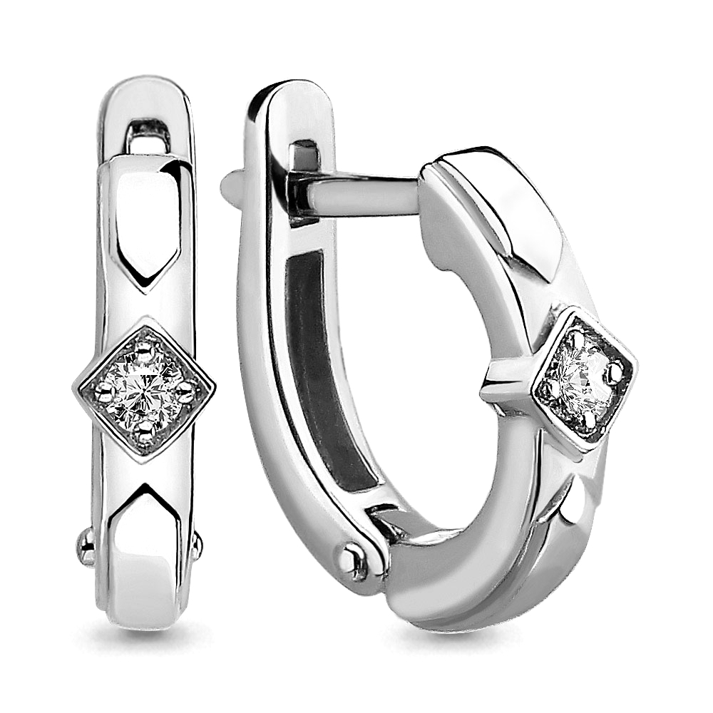 942048 Серьги из Золота с бриллиантами