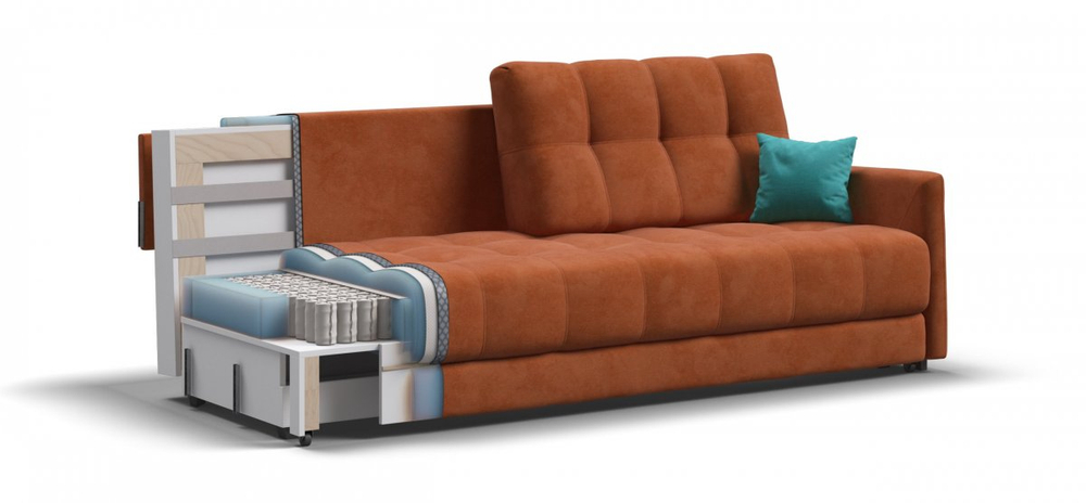 Диван BOSS 2.0 LOFT велюр Alkantara оранж