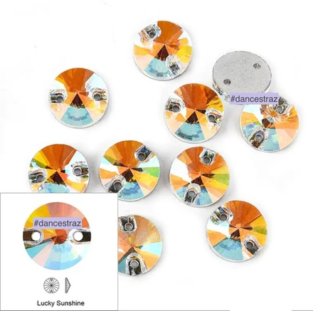 Стразы пришивные, Rivoli, Lucky SunShine, A3-P59, 14mm, (36 ea/pkg), (F2)