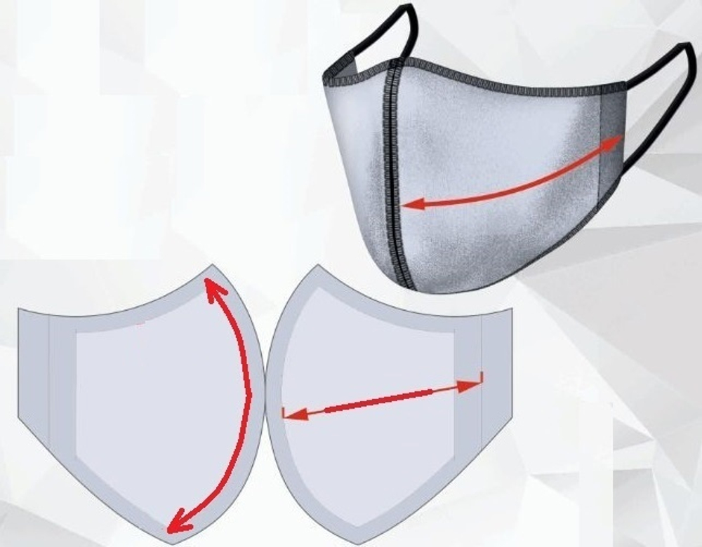 Маска Варгградъ чёрная (Бинты) "Атака мертвецов» Трёхслойная