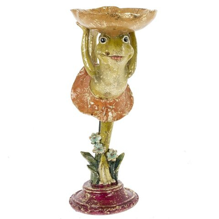 GAEM Фигурка декоративная "Лягушка" с подставкой д/мелочей, L12 W13,5 H25,5 см
