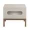 Прикроватная тумбочка 7144/CP2205H серого и орехового дерева с подсветкой