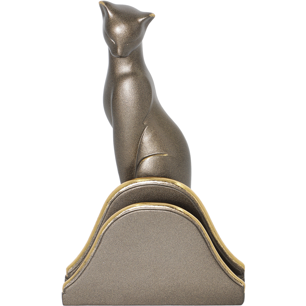 Салфетница Кошка Грация Бронза