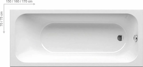 Ванна акриловая Ravak CHROME SLIM C721300000 150х70
