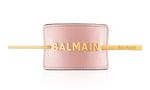 Balmain Hair Couture Заколка для волос кожаная розовая с золотым логотипом Genuine Pink Leather Hair Clip Golden logo Vintage