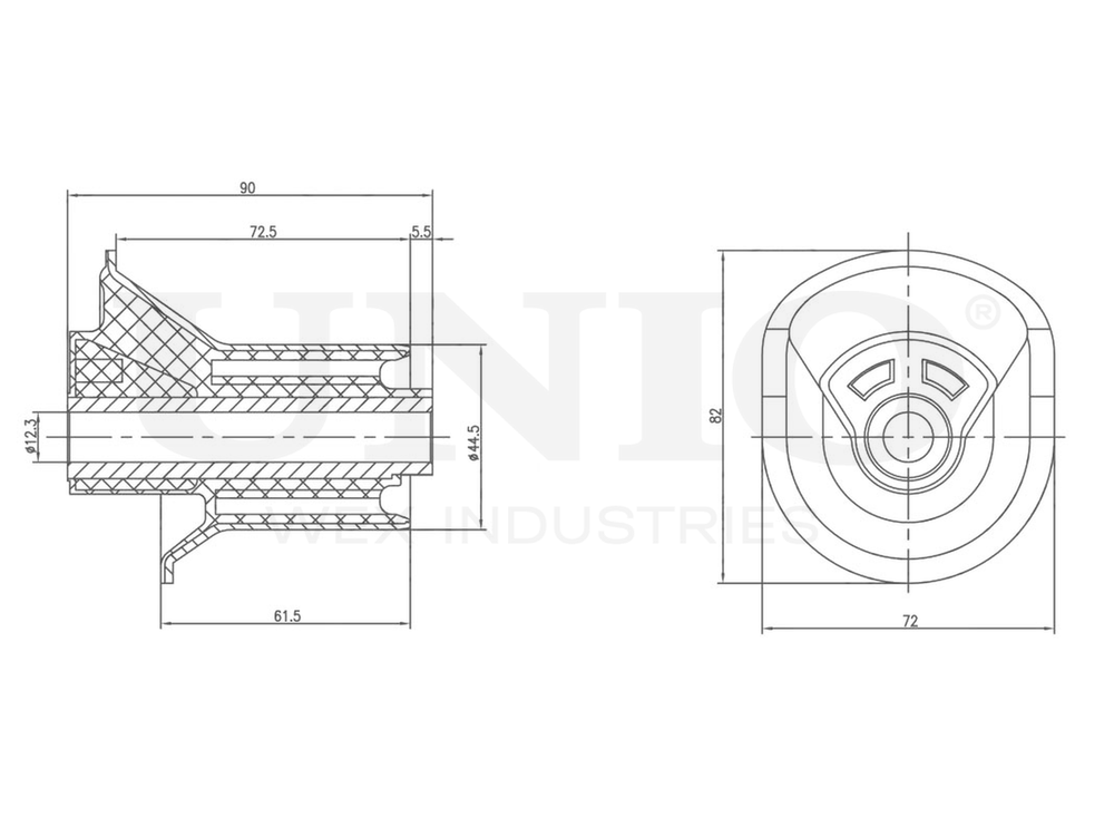 Сайлентблок задней балки UNIO RMP-20003