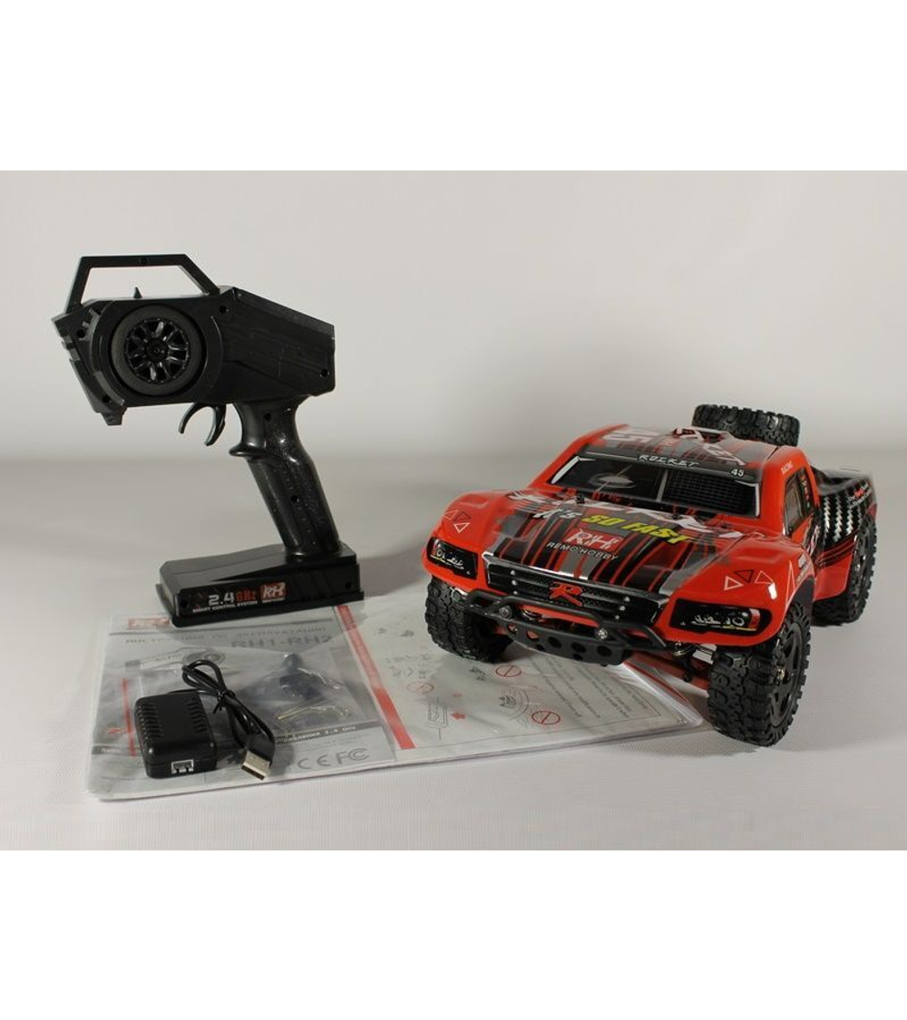 Радиоуправляемый шорт-корс Remo Hobby Rocket Brushless UPGRADE V2.0 (красный) 4WD 2.4G 1/16 RTR