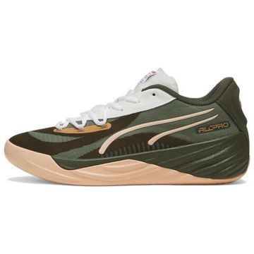 PUMA All Pro Nitro Баскетбольные кроссовки Низки по сравнению с Зелено-каричевыми яблоками.