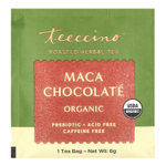 Teeccino, Органический обжаренный травяной чай, шоколад с мака, без кофеина, 10 чайных пакетиков, 60 г (2,12 унции)