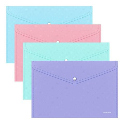 Папка-конверт на кнопке A4 пластиковая непрозрачная "Diagonal Pastel" (ErichKrause)