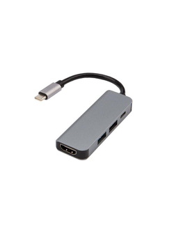 Разветвитель USB Type-C на 4 порта: 1xHDMI/2xUSB 3.0 PD/1xType-C PD Rexant 18-4151
