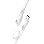 Кабель HOCO X40 USB-Type-C 3A 1м плоский TPE White
