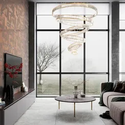 5015/260L L-VISION ODL23 607 золотой/прозрачный металл/хрусталь Люстра LED 260W 4000K 26000Лм VEKIA