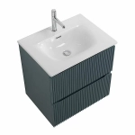 Тумба с раковиной BelBagno UNO-600-2C-SO-AO голубой матовый