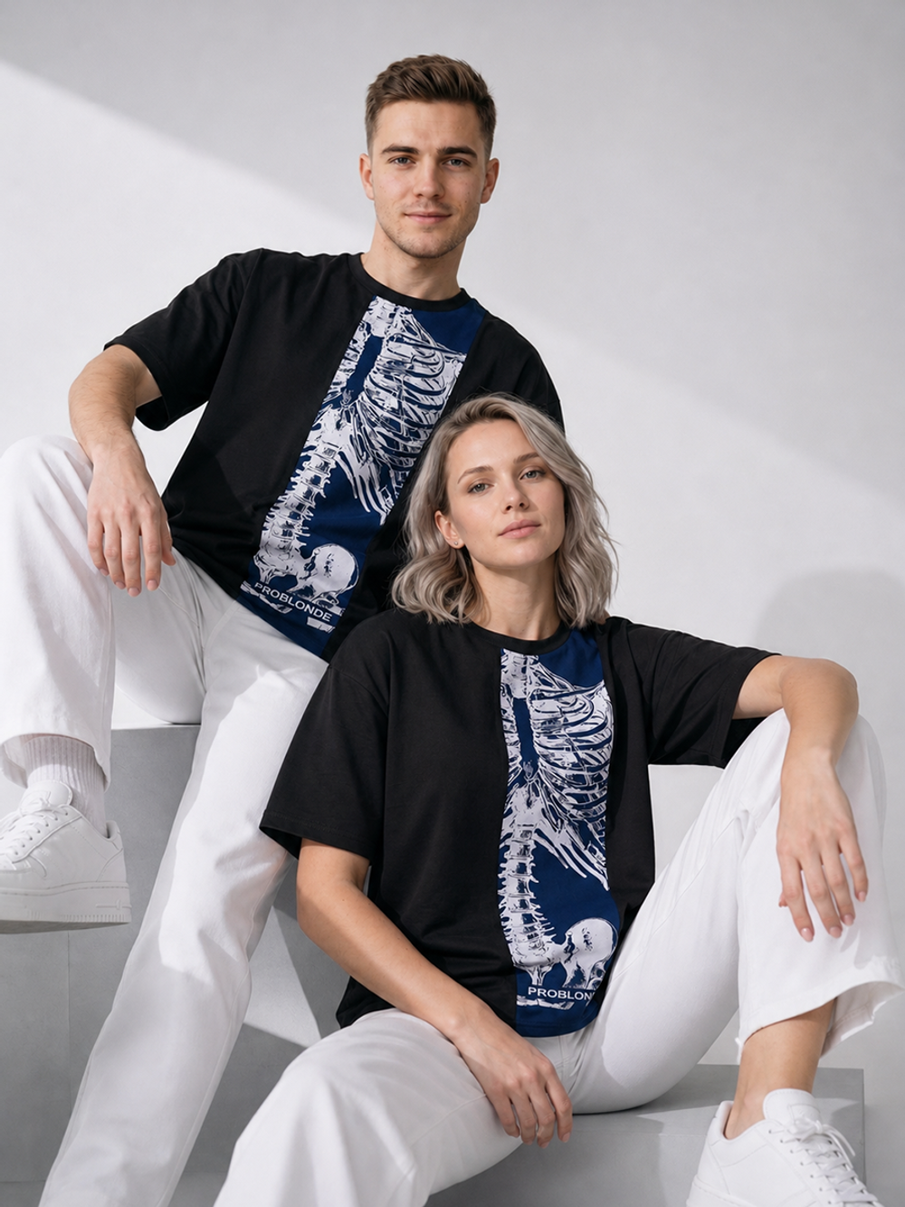 ФУТБОЛКА ONE print skeleton 04