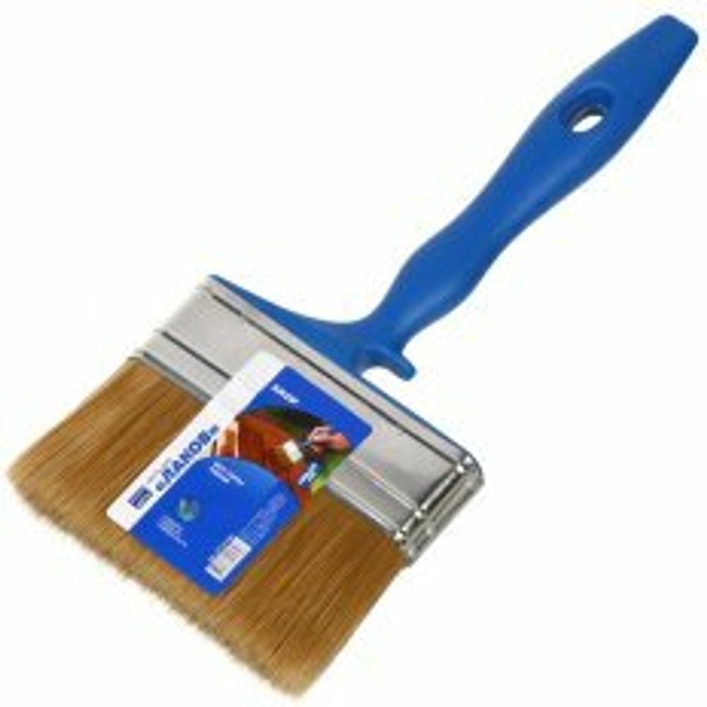 Кисть плоская Лаки 70*12 пласт.ручка,светл.иск.щетина АКОР