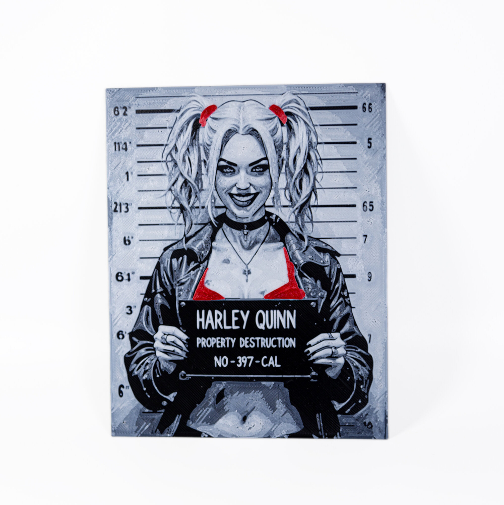 Табличка интерьерная "Harley Quinn" Харли Квинн, 15х20см, 3D печать