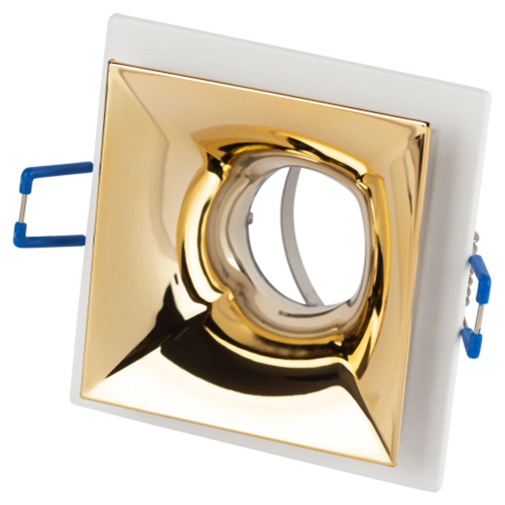 Встраиваемый светильник декоративный ЭРА KL102 WH/GD MR16 GU5.3 белый золото | Декоративные встраиваемые светильники