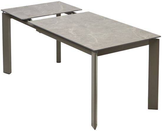 Стол CORNER 120 MATT LATTE STONE SOLID CERAMIC / TAUPE