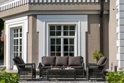 "Гранд Латте" лаунж-зона из искусственного ротанга, цвет графит