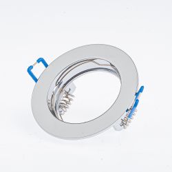 Светильник встраиваемый ЭРА KL1 SN под лампу MR16 GU5.3 сатин никель | Литые встраиваемые светильники