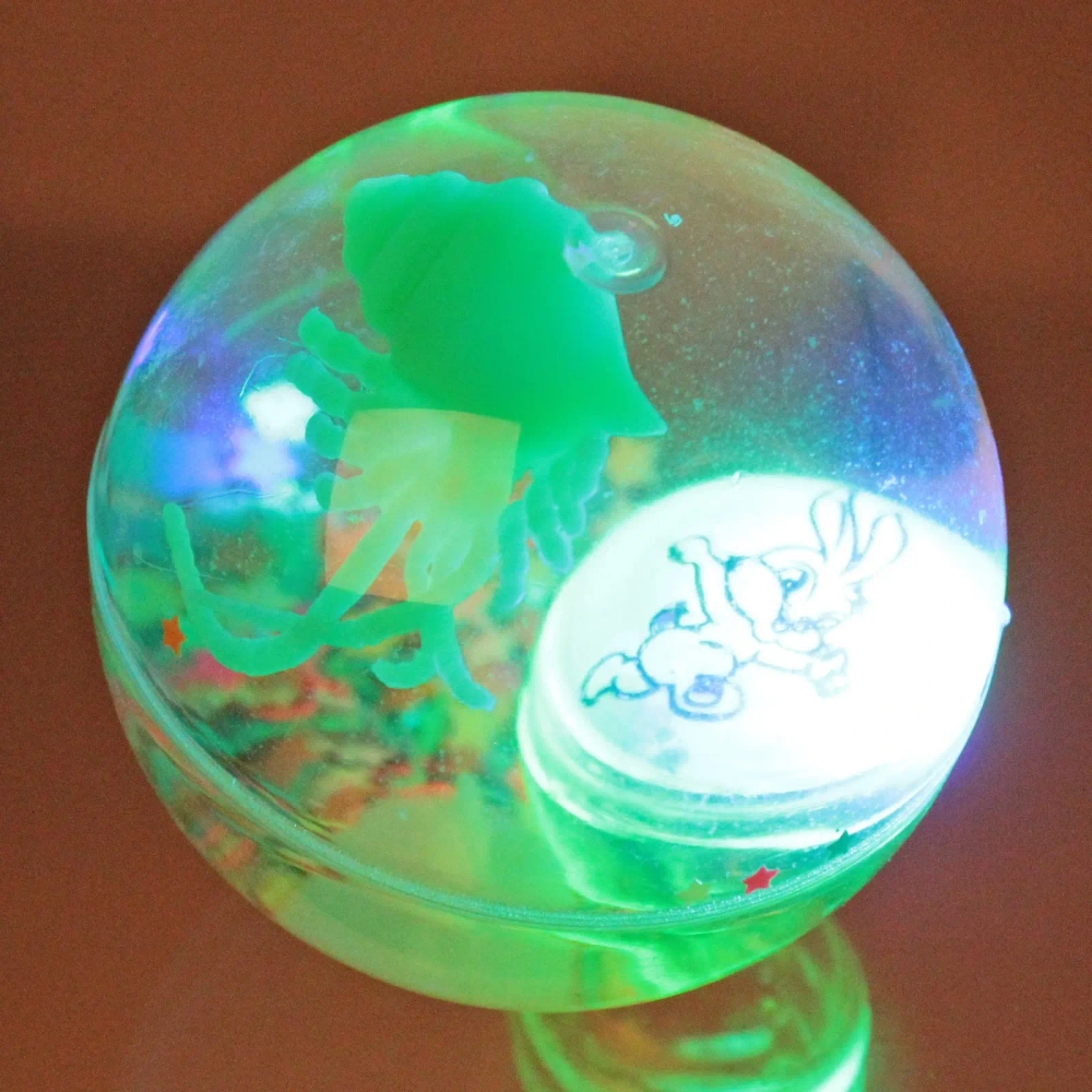 Мяч 6,5 см «Подводный мир» (попрыгун с водой и подсветкой) СТИКЕР НА ВЛОЖЕНИЕ