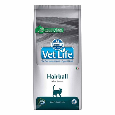 Farmina Vet Life Cat Hairball - корм диета для кошек для выведения комков шерсти