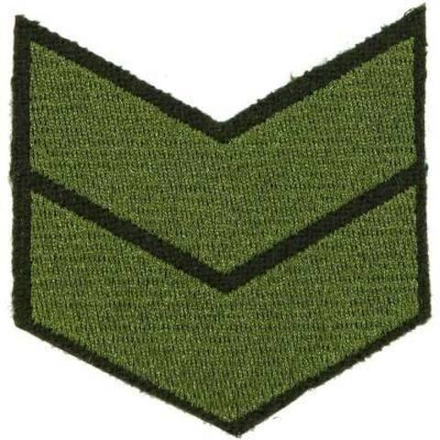 Нашивка за выслугу 10 лет оливковая (на липучке)