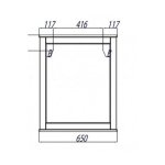 Зеркало AQUATON Леон 65 дуб белый 1A187102LBPS0
