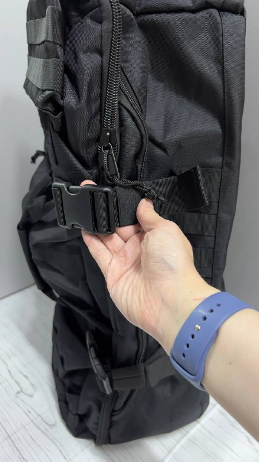 Вместительный тактический рюкзак 60л / чёрный