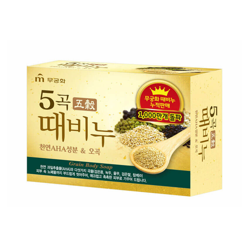 Скраб-мыло с экстрактом пяти злаков MUKUNGHWA Five Grains Scrub Soap 100 гр