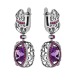 Серьги с Аметистами и Рубинами, E0161-4/1