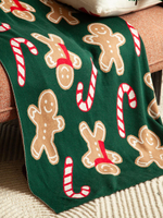Плед из хлопка с новогодним рисунком gingerman из коллекции new year essential, 130x180 см