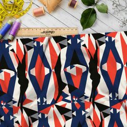 Ткань премиум атлас пиксельные грани