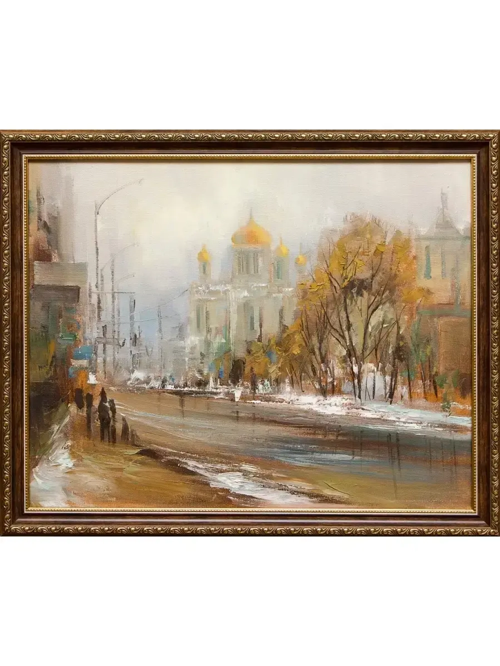 Картина маслом Весна в столице Рыбаков