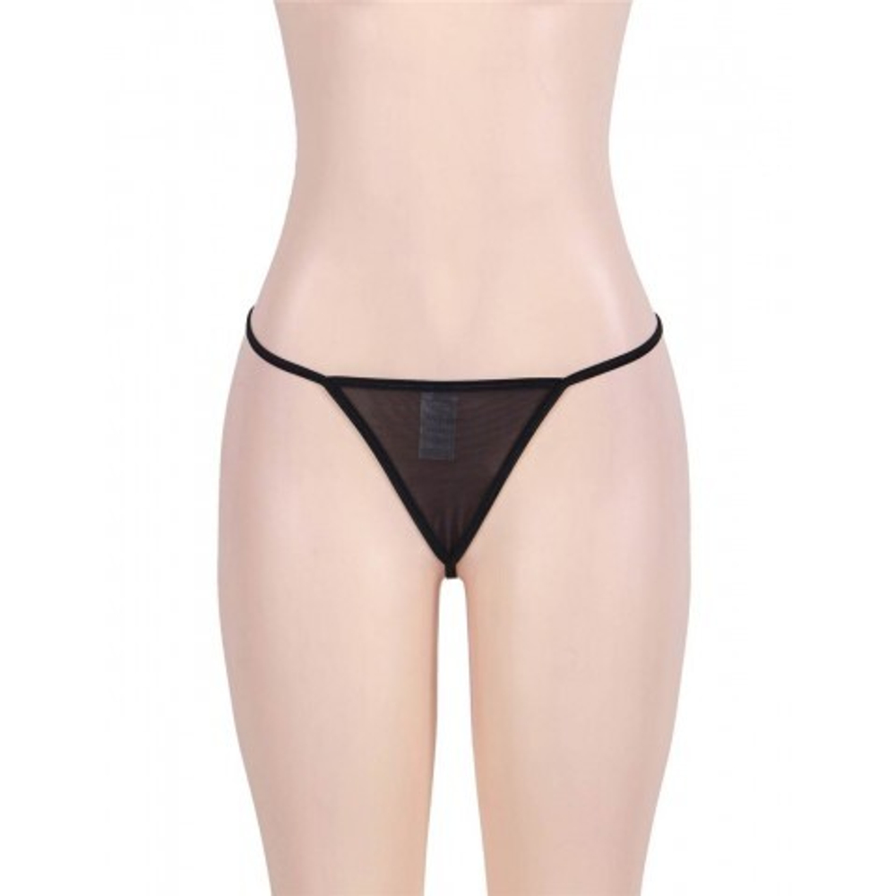 Пояс для чулок с кружевной вставкой Sensual черный (2XL)