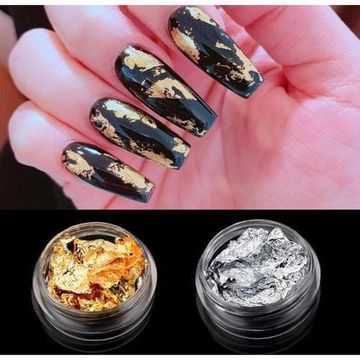 Фольга для дизайна ногтей мягкая (поталь), золото