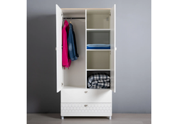 Шкаф Эльга белый шагрень / дуб белый exclusive