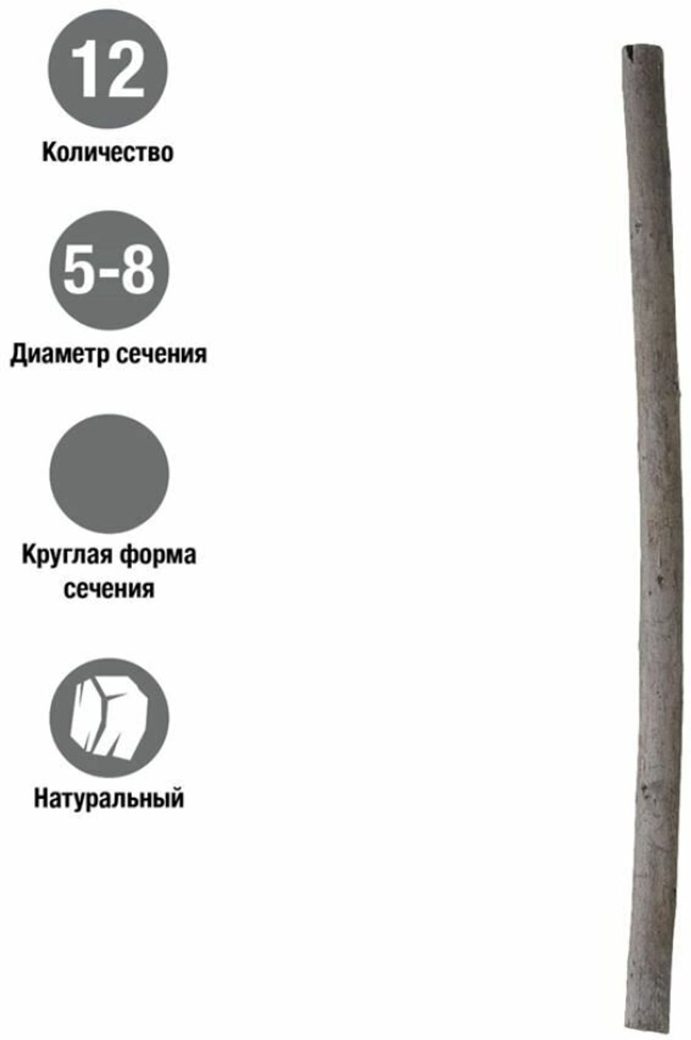 Уголь натуральный для рисования FABER-CASTELL, НАБОР 12 шт., "Pitt", толщина 5-8 мм, 129298